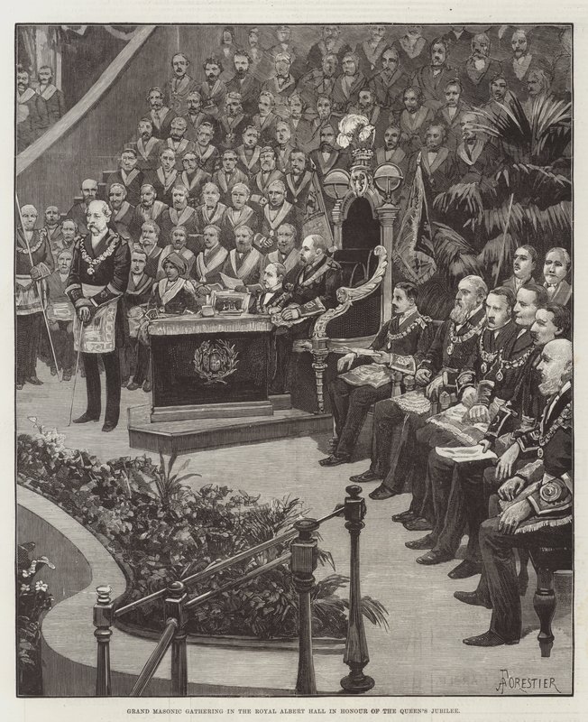 Grand Masonic Gathering in the Royal Albert Hall in Honour of the Queen