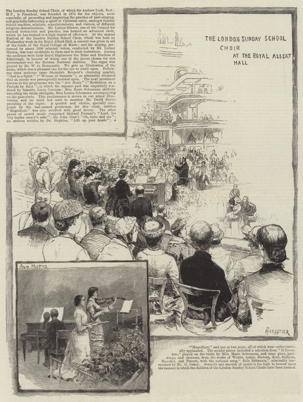 The London Sunday School Choir at the Royal Albert Hall by Amedee Forestier