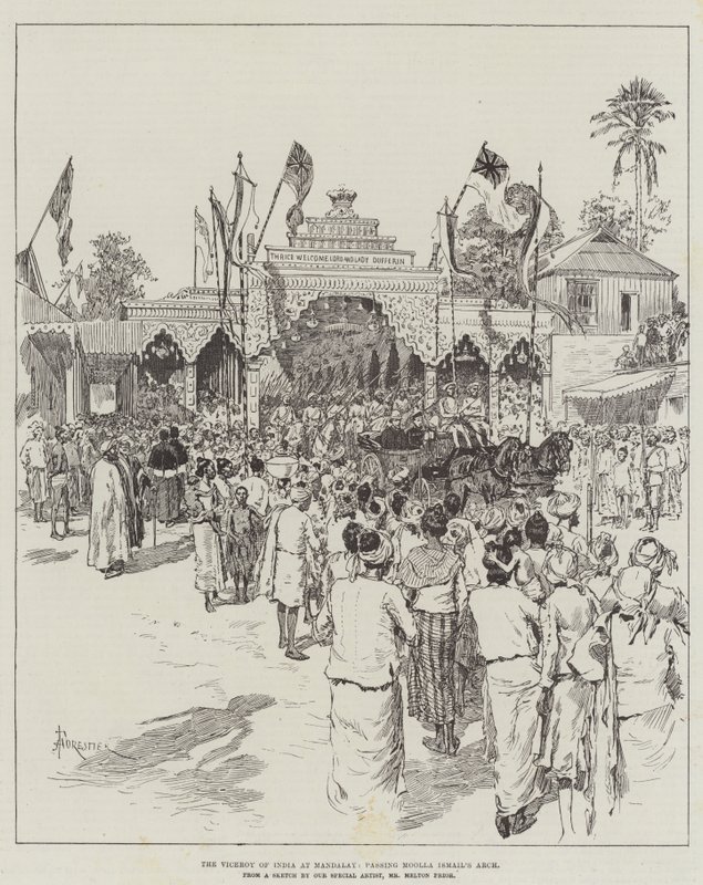 The Viceroy of India at Mandalay, passing Moolla Ismail
