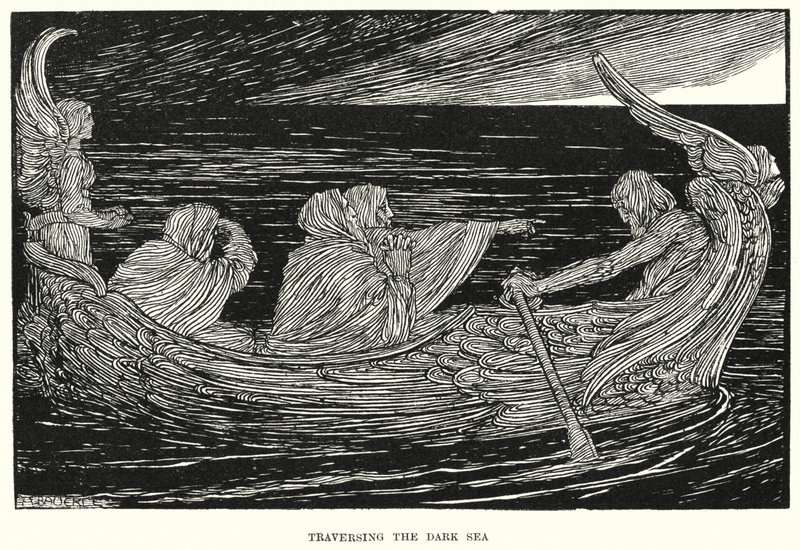 Traversing the Dark Sea by Amelia M. (attr.to) Bowerley or Bauerle