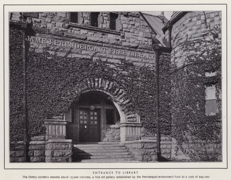 Jamestown, NY: Entrance to Library by American Photographer (after)