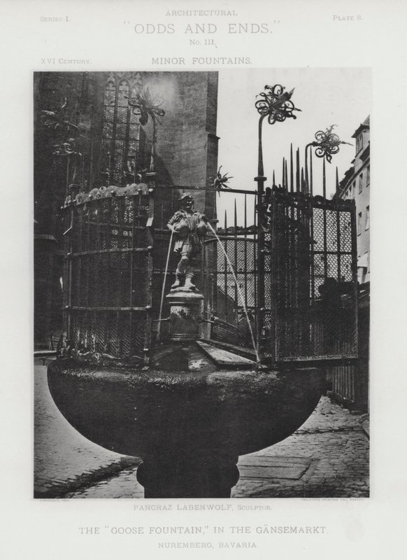 The "Goose Fountain," in the Gansemarkt, Nuremberg, Bavaria by American Photographer (after)