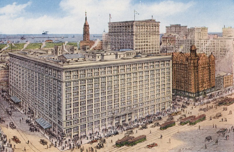 Chicago: Marshall Field and Company from State and Randolph Streets, Retail Premises of the Largest Store in the World by American Photographer
