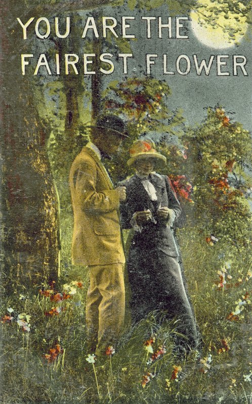 Couple in the Woods in Moonlight by American Photographer