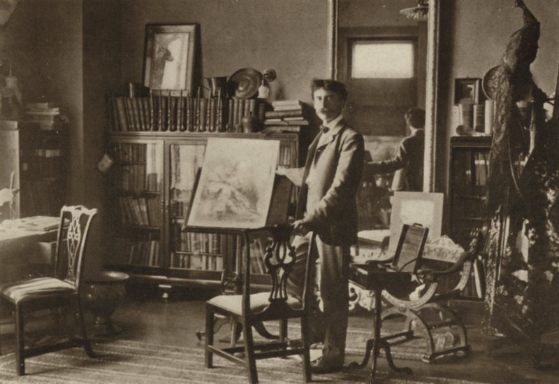 Ernest Seton-Thompson, His Studio in New York by American Photographer
