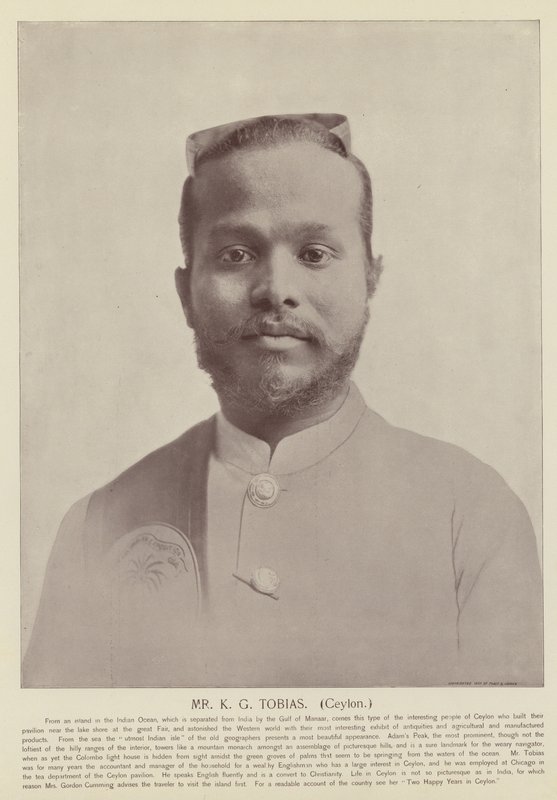 Mr K G Tobias, Ceylon by American Photographer