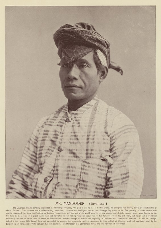 Mr Mandooer, Javanese by American Photographer