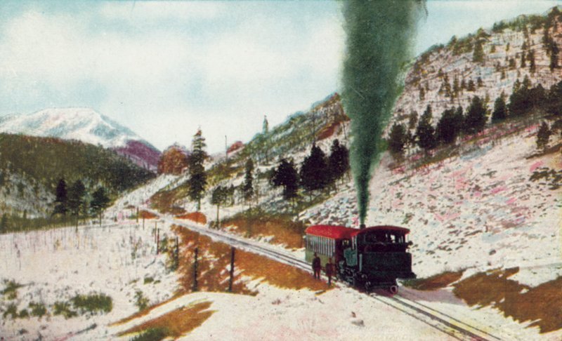 Ruxton Park, Mt Baldy in Distance, Pikes Peak Cog Road, Colorado by American Photographer