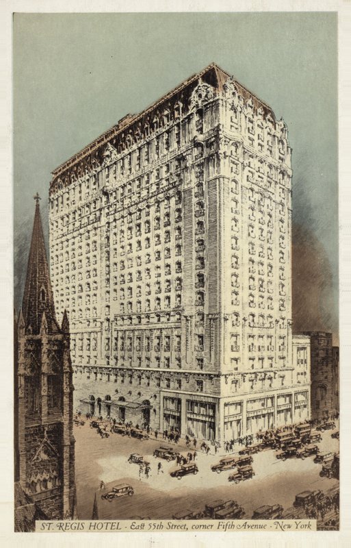 St Regis Hotel, East 55th Street and Corner of 5th Avenue, New York City, USA by American Photographer
