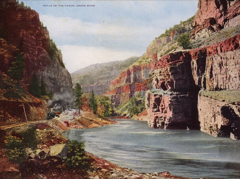 Walls of the Canyon, Grand River by American Photographer