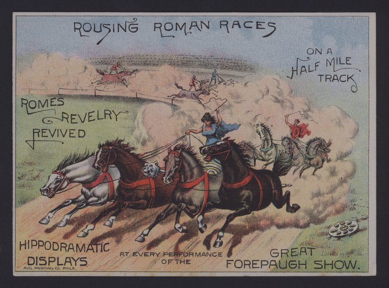 Advertisement for the Great Forepaugh Show by American School