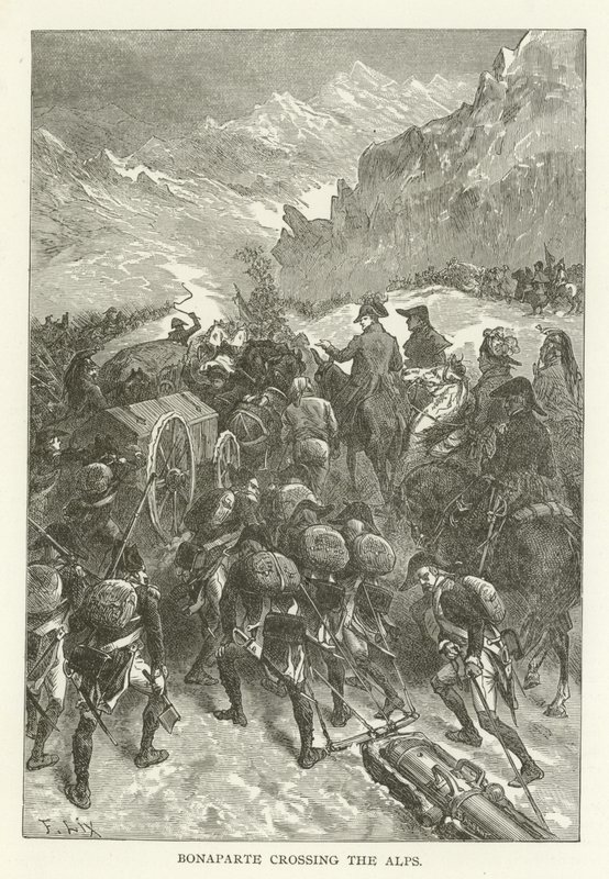 Bonaparte crossing the Alps by American School