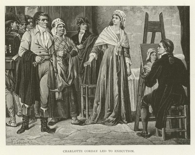 Charlotte Corday Led to Execution by American School