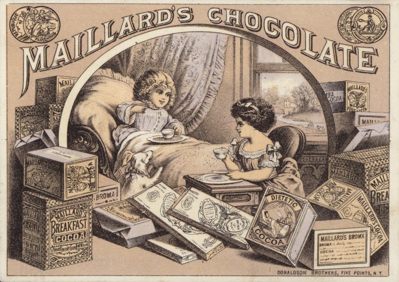 Children Drinking Chocolate, Advertisement for Maillard