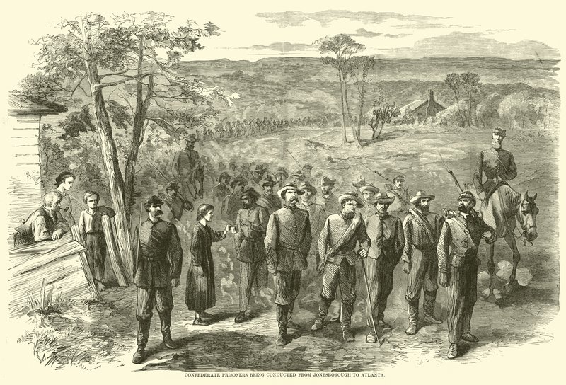 Confederate Prisoners Being Conducted from Jonesborough to Atlanta, September 1864 by American School