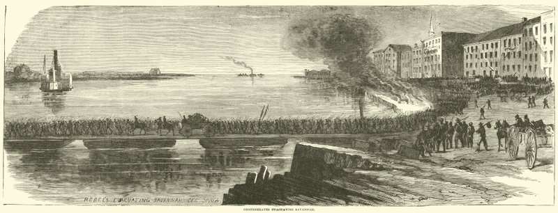 Confederates Evacuating Savannah, December 1864 by American School