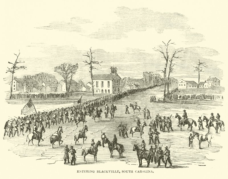 Entering Blackville, South Carolina, January 1865 by American School