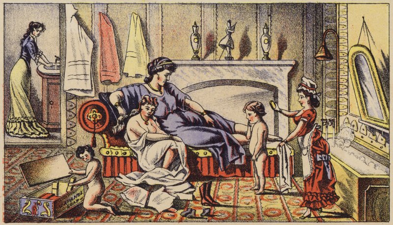 Family Bathtime by American School