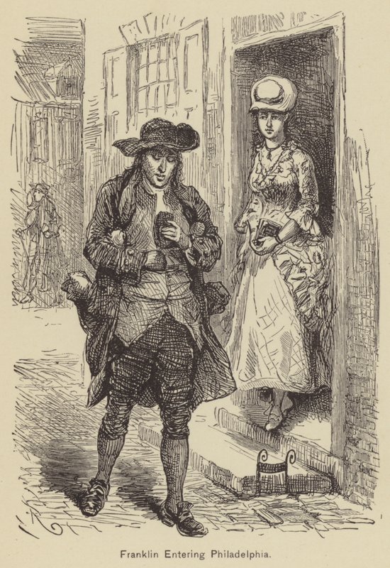 Franklin Entering Philadelphia by American School
