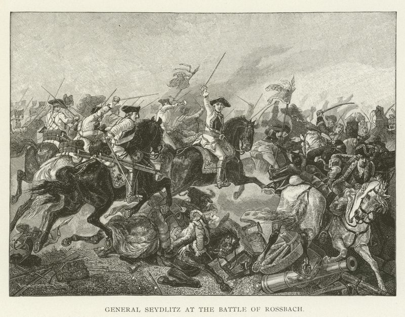 General Seydlitz at the Battle of Rossbach by American School