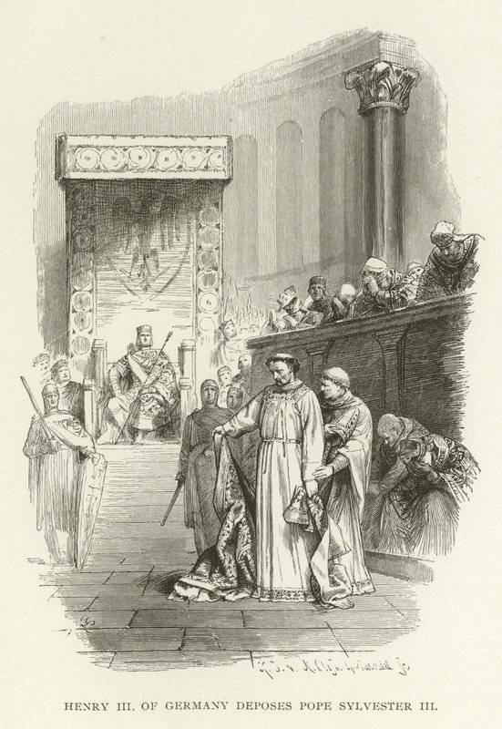 Henry III of Germany Deposes Pope Sylvester III by American School