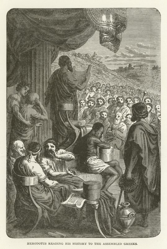 Herodotus reading his history to the assembled Greeks by American School