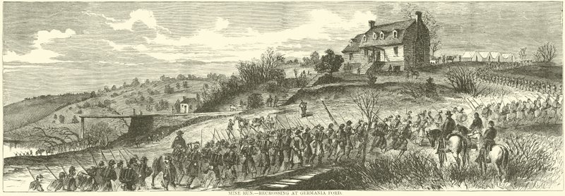 Mine Run, recrossing at Germania Ford, November 1863 by American School
