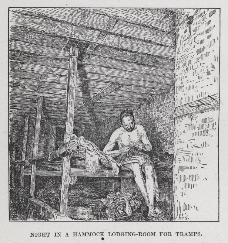 Night in a Hammock Lodging-Room for Tramps by American School