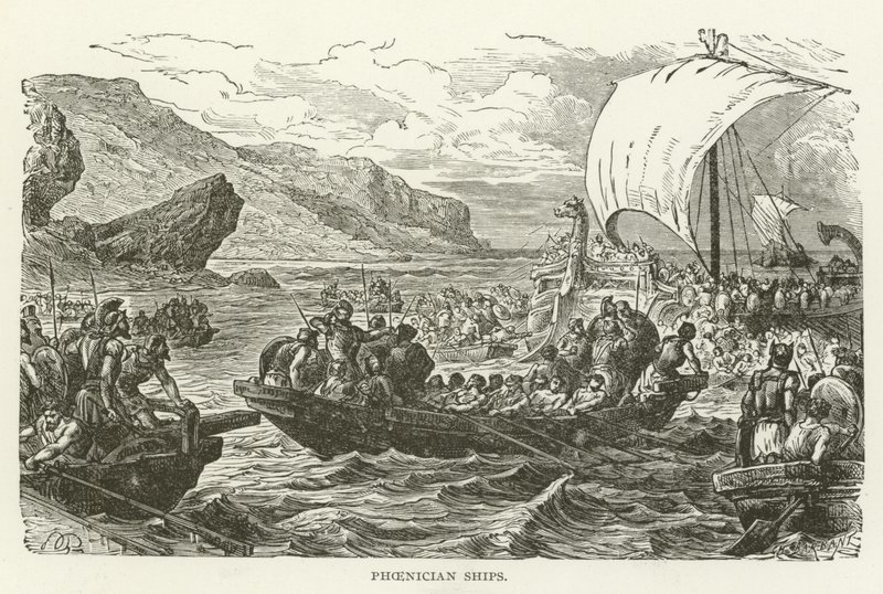Phoenician Ships by American School
