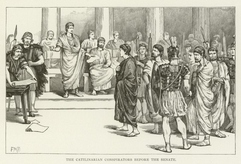 The Catilinarian Conspirators Before the Senate by American School