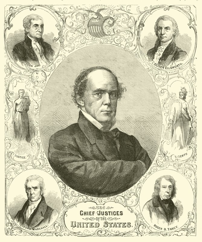 The Chief Justices of the United States, August 1864 by American School