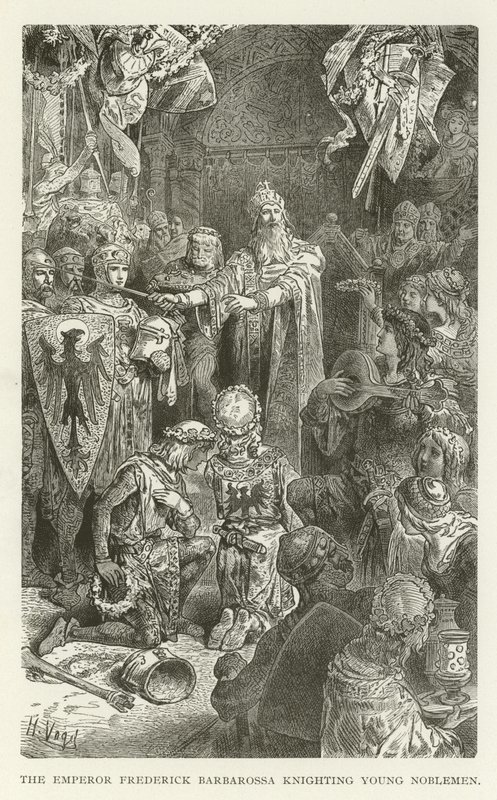 The Emperor Frederick Barbarossa Knighting Young Noblemen by American School