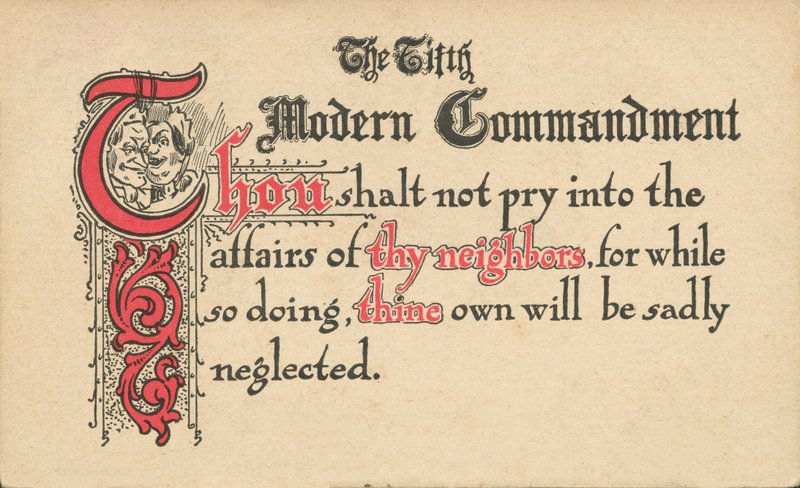 The Fifth Modern Commandment by American School