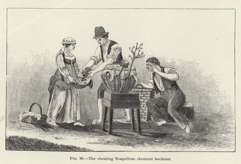 The Cheating Neapolitan Chestnut Huckster by American School