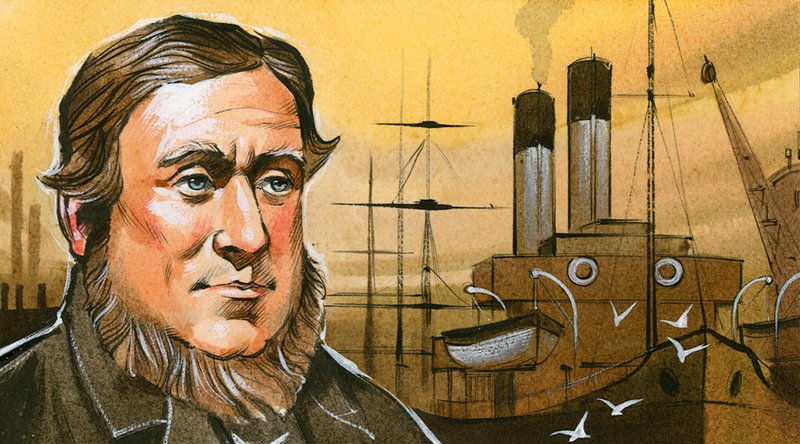 David Davies, who planned the docks at Barry by Angus McBride