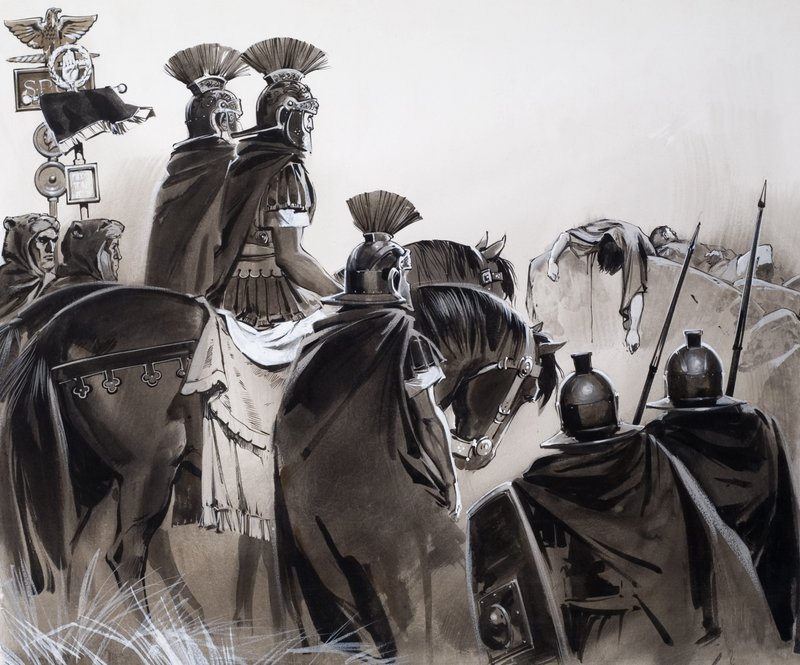 Roman Soldiers After a Battle by Angus McBride