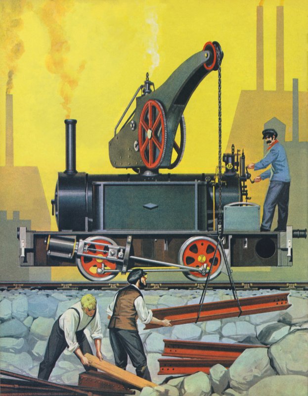 The crane engine, built in Glasgow in 1868, and one of the first of its kind by Angus McBride