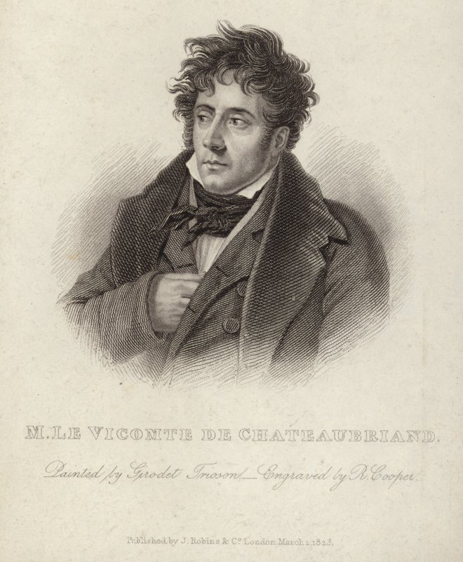 Portrait of vicomte de Chateaubriand by Anne Louis Girodet de Roucy Trioson
