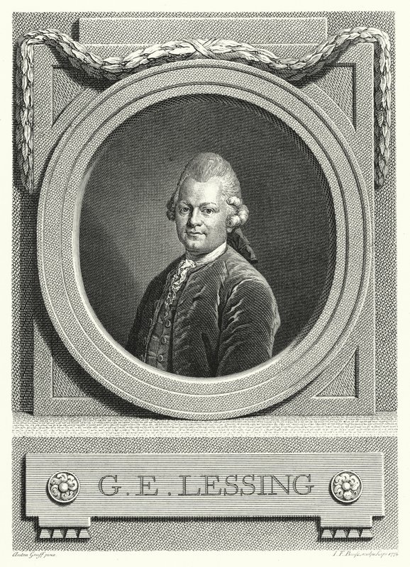 Gotthold Ephraim Lessing, German Enlightenment philosopher, writer and dramatist by Anton (after) Graff