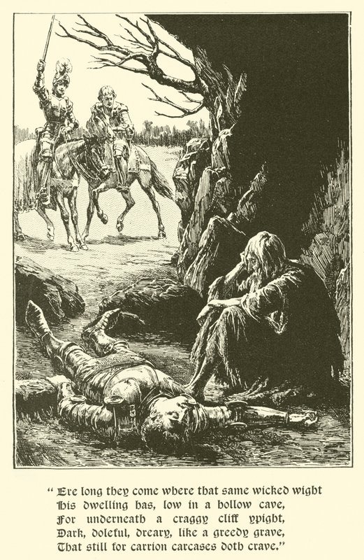 The Red Cross Knight, In The Cave Of Despair by Arthur George Walker