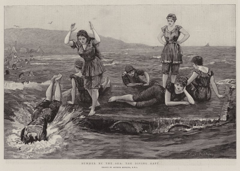 Summer by the Sea, the Diving Raft by Arthur Hopkins