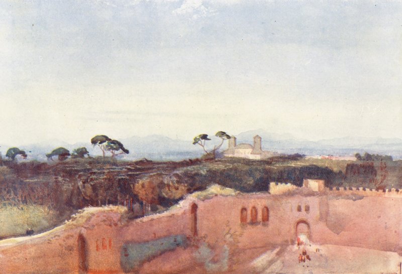 Rome: Villa Borghese from a Roof Top by Aubrey Waterfield