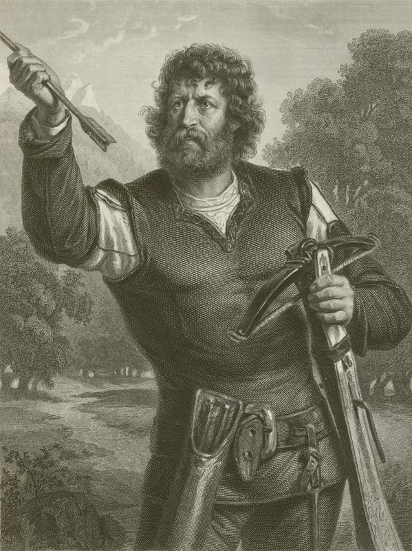 Wilhelm Tell (engraving) by August Friedrich Pecht