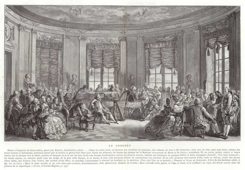 The Concert by Augustin de Saint Aubin