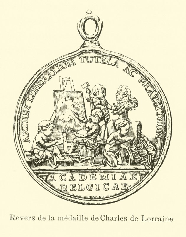 Reverse of the medal of Charles of Lorraine by Belgian School