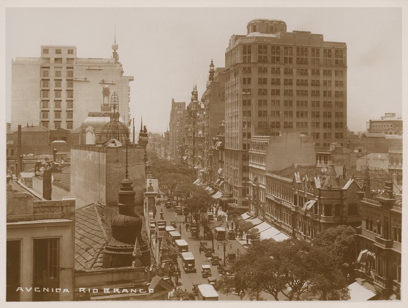 Avenida Rio Branco, Rio de Janeiro (black and white photo) by Brazilian Photographer