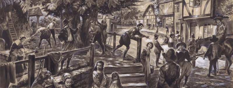 A 17th century parish scene by C.L. Doughty