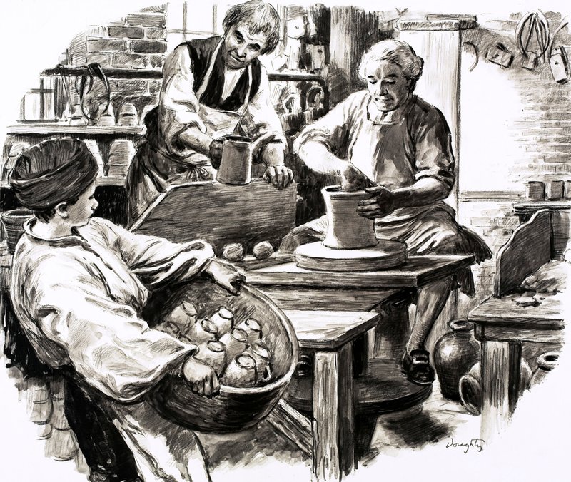 Josiah Wedgwood was apprenticed into the family pottery business by C.L. Doughty