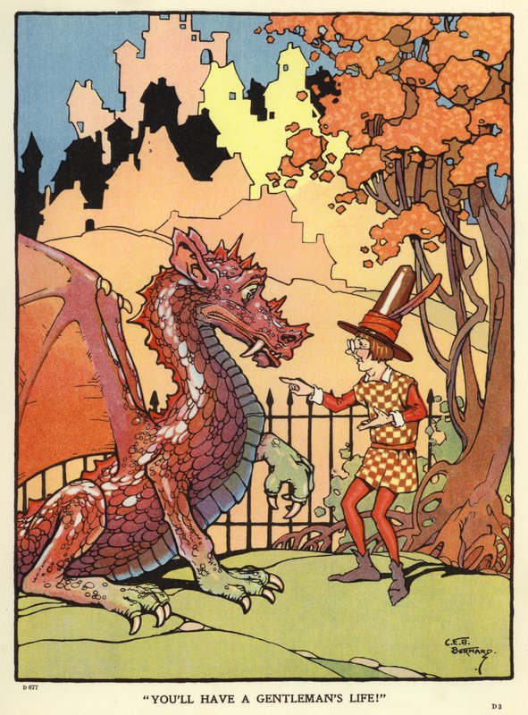 Man predicting a dragon
