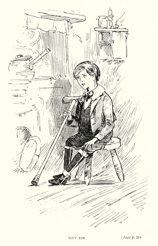 Dickens character: Tiny Tim by Captain Edward Henry Handley Read